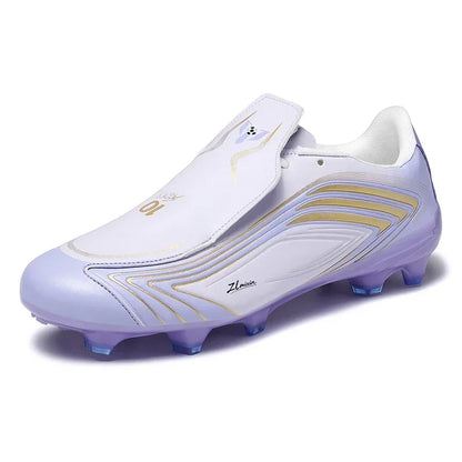 Chaussures de football à crampons longs FG pour hommes, modèle bas, antidérapantes, ultra-légères, pour entraînement et matchs sur gazon naturel en extérieur