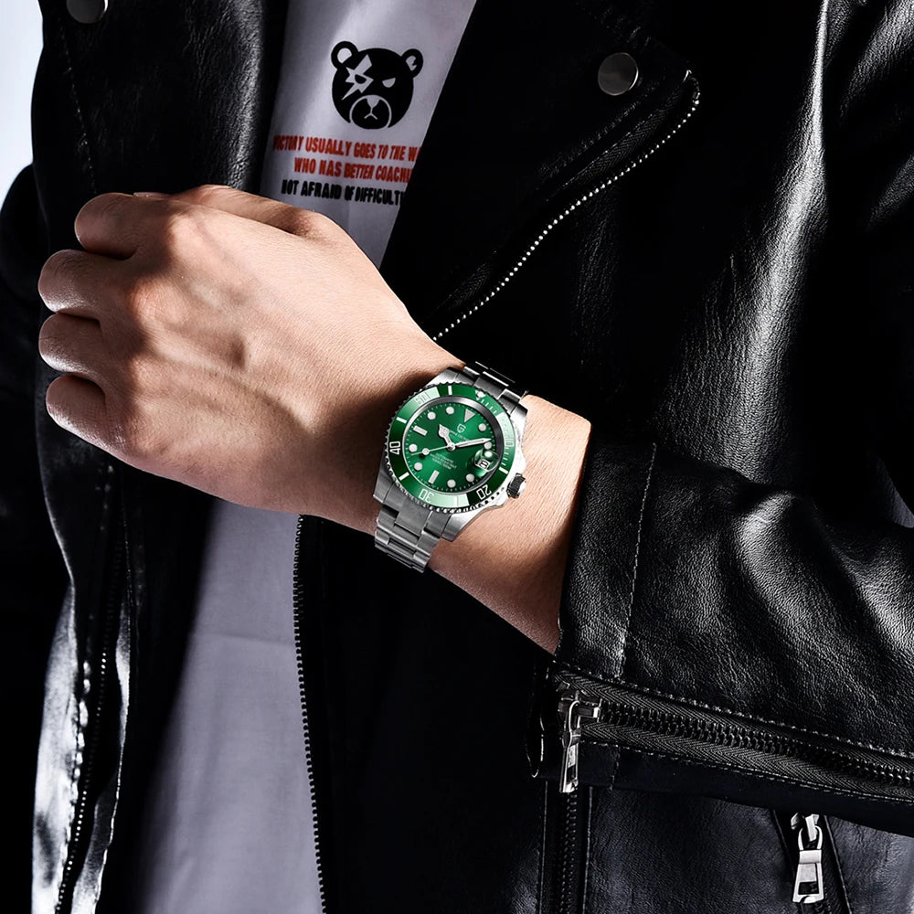 PAGANI DESIGN Men's Automatic Mechanical Watch PD1661 8215 Dive Stainless Steel Waterproof Clock Sapphire Reloj Hombre