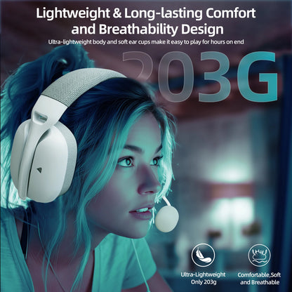 ATTACK SHARK L80PRO 3-in-1 Gaming-Headset – Kabellose Bluetooth-Kopfhörer mit niedriger Latenz, Doppelmikrofon, 40mm Hi-Fi-Sound und stabiler Verbindung fürs Gaming