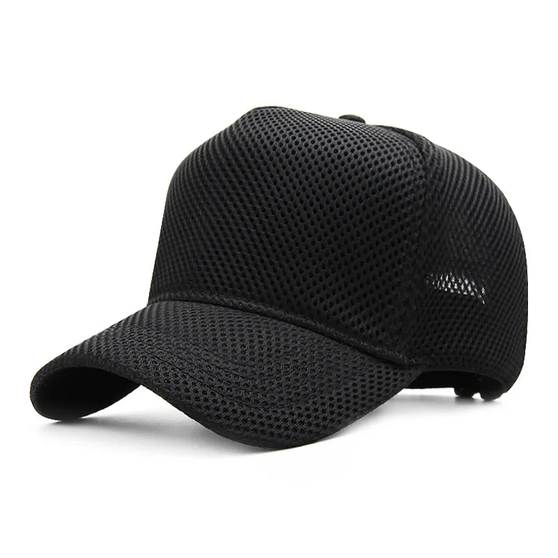 Big Head Plus Size Summer Mesh Baseball Cap for Men Women Trucker Breathable Hat Adjustable for Outdoor Sports Running