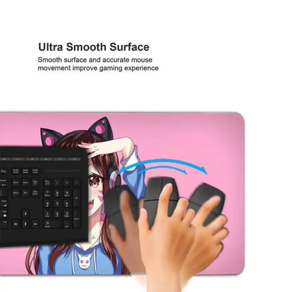 Anime-Gaming-Girl Overwatch großes Mauspad 900x400 Laptop Büro Gummi weiche Schreibtischunterlage Computer-Tastatur HD-Druck Mousepad XXL