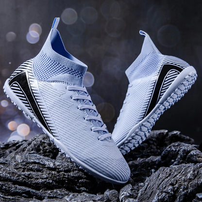 Męskie buty piłkarskie meczowe TF z łamaną podeszwą, outdoorowe buty sportowe zapewniające wyjątkowo mocną przyczepność