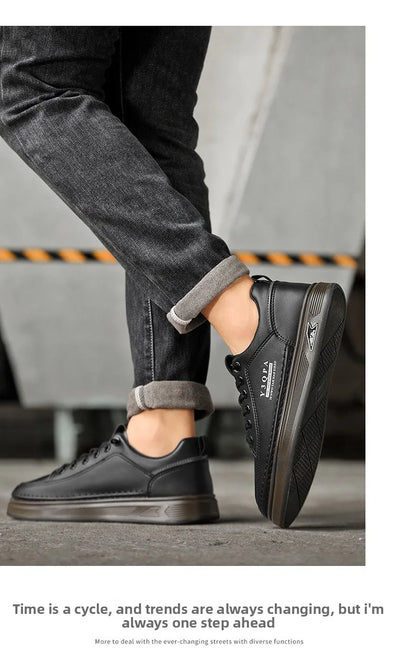 Męskie letnie modne casualowe buty do prowadzenia samochodu, sportowe wsuwane mokasyny, uniwersalne, wygodne, oddychające, odporne na zużycie, skórzane -..