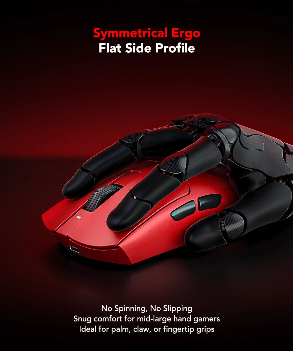 Mysz gamingowa KYSONA Jupiter Series – przewodowa i bezprzewodowa, 8Khz, sensor PAW3950, Bluetooth, 46g, akumulatorowa, sterownik webowy do PC i laptopa