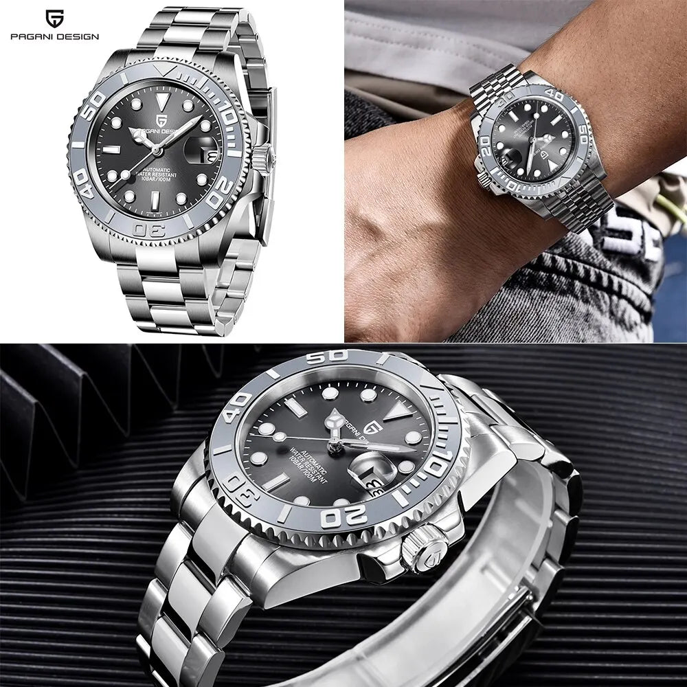 PAGANI DESIGN V3 40MM  Men Mechanical Wristwatch Sapphire Luxury Automatic Watch Men's Stainless Steel Waterproof watches