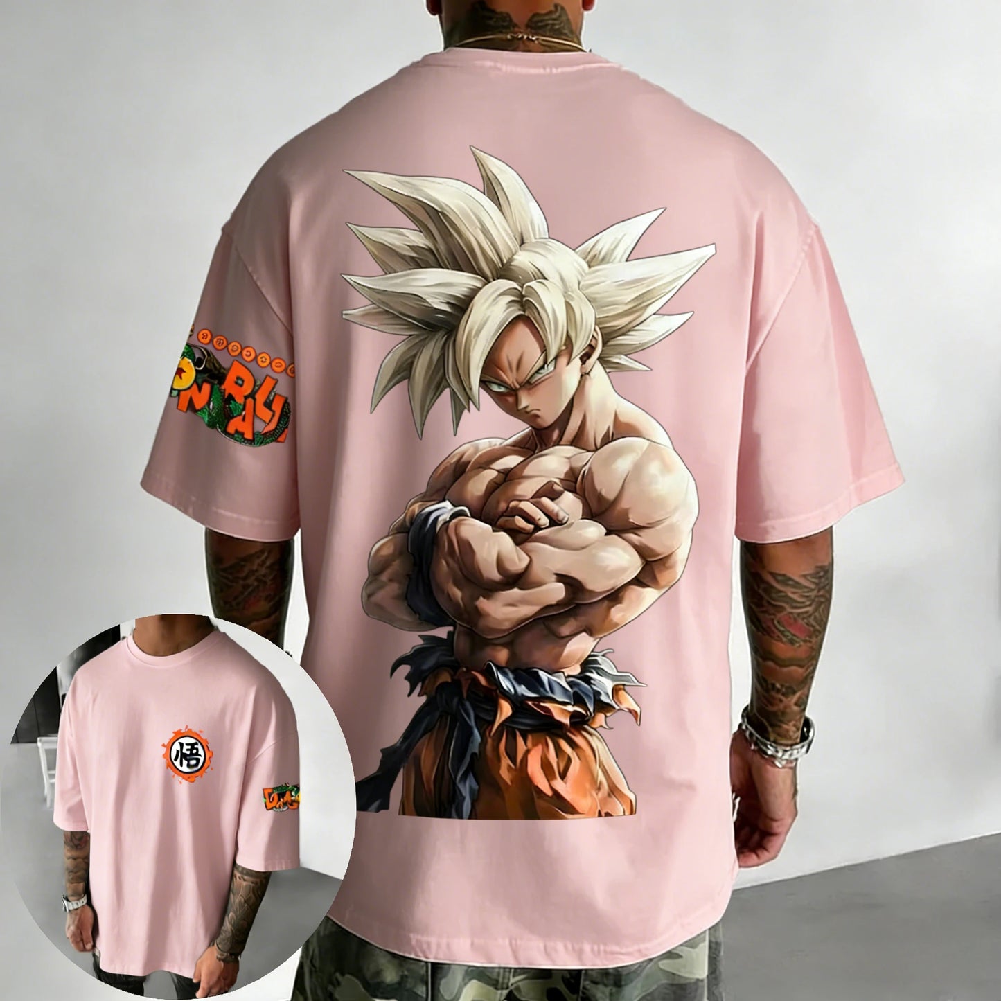 Dragon Ball Anime Pure Cotton T-shirt Summer New Goku Printed Men's and Women's Harajuku Hip Hop Casual Short Sleeve Top