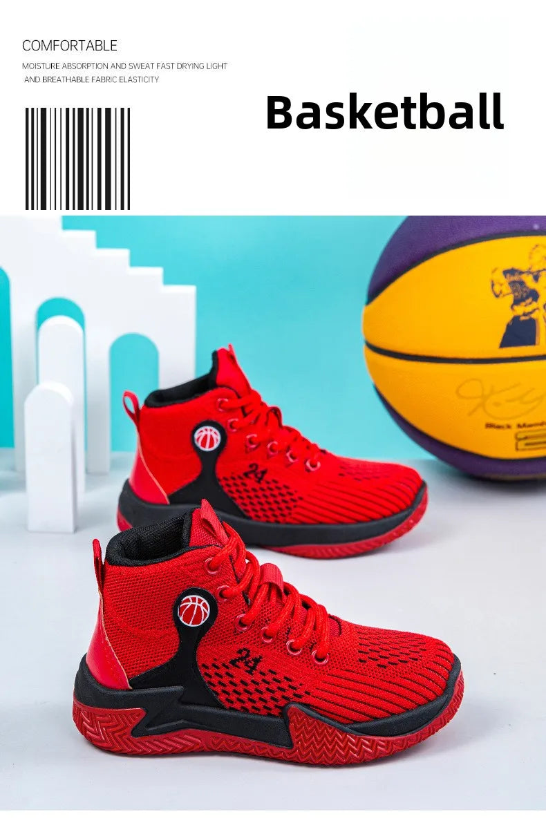 Große High-Top-Sportschuhe für Herren, lässig, atmungsaktiv und bequem, mit dicker Sohle – Basketballschuhe und Laufschuhe