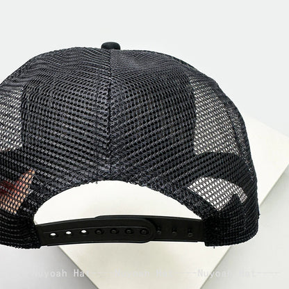 Casquettes de baseball unisexes originales imprimées en 3D avec lettres, casquettes de camionneur respirantes à motifs colorés et à visière pare-soleil, en maille polyvalente