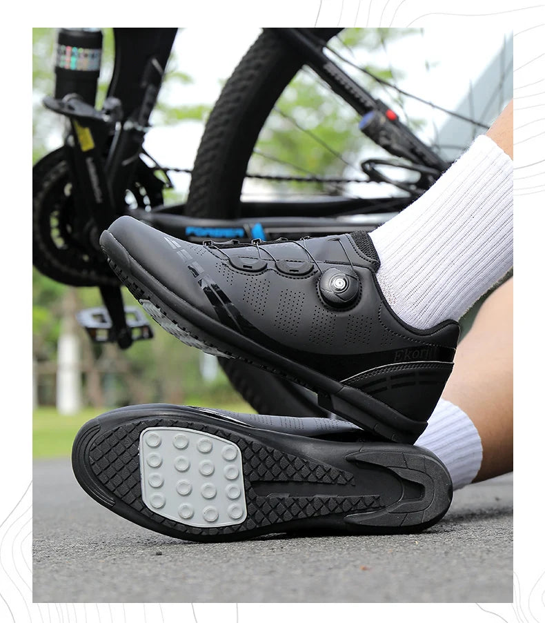 Men Cycling Shoes Road Bikes Women Racing Competition Self-Locking Speed Cycling Sports Shoes Women Spd Cleats Cycling Shoes
