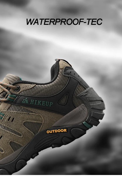 HIKEUP Herre-vandresko i ruskind, udendørssko, slidstærke herresko til trekking, vandring, jagt og taktiske sneakers