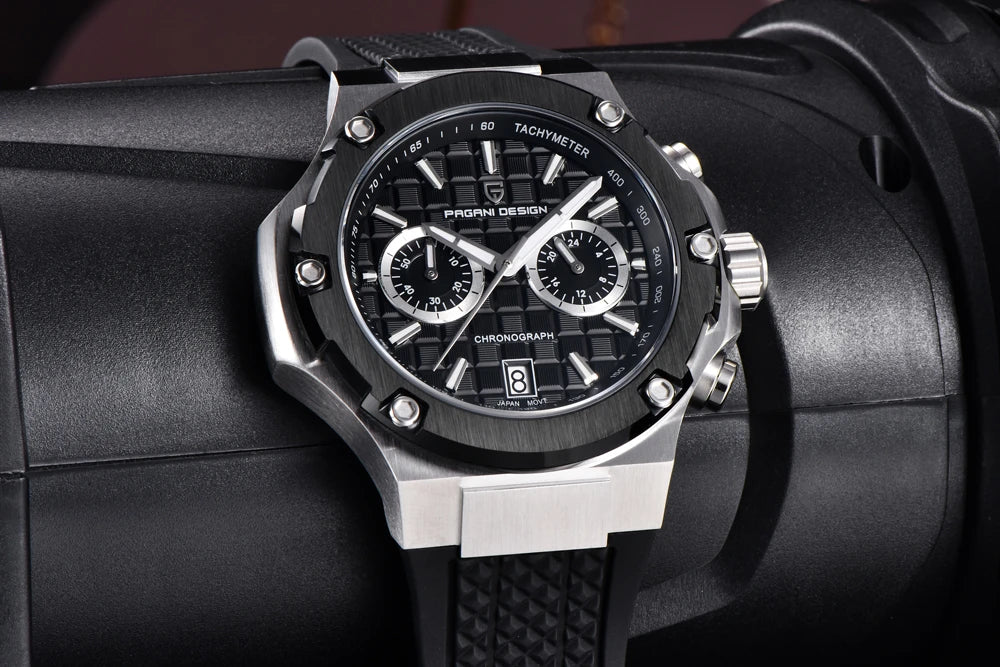 Relógios de quartzo para homem PAGANI DESIGN – Cronógrafo desportivo de luxo, estanque, com ponteiros luminescentes e vidro de safira com tratamento antirreflexo