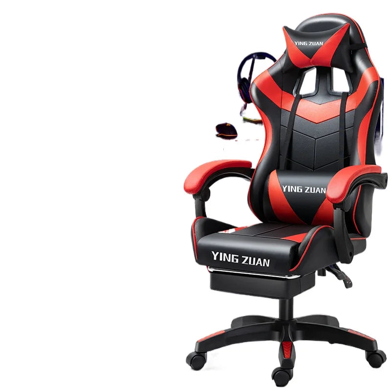 Chaise de jeu pour l'e-sport, chaise de bureau ergonomique inclinable avec support lombaire réglable et rotation à 360 degrés pour