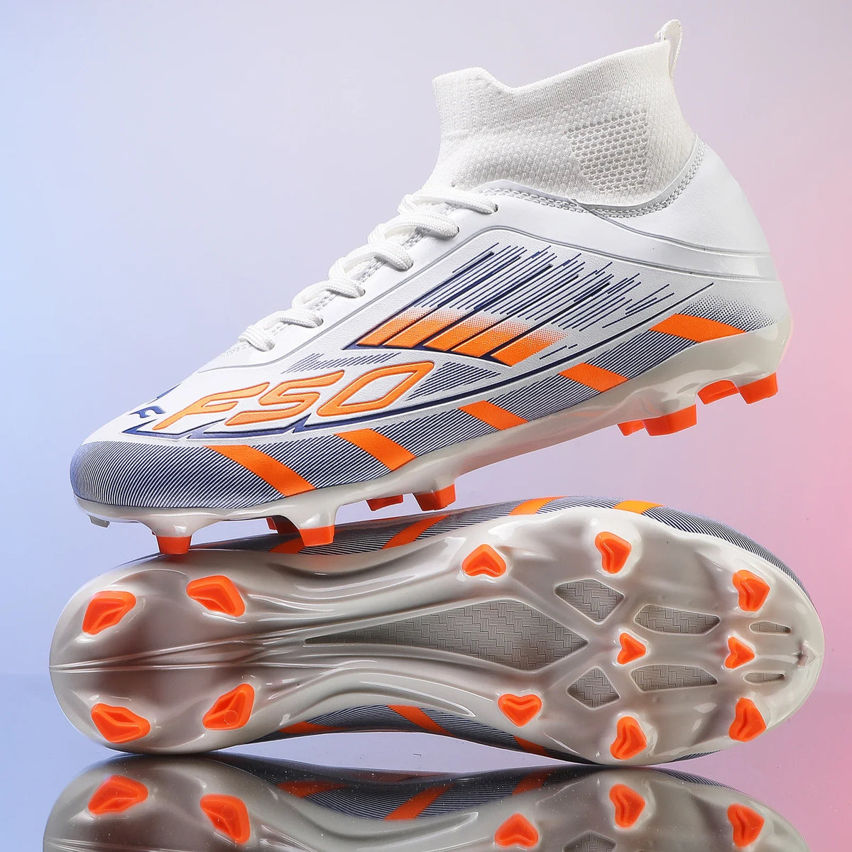 Nouvelles chaussures de football pour hommes, antidérapantes, à la cheville, chaussures de sport TF/FG, chaussures de football professionnelles pour garçons, baskets unisexes confortables
