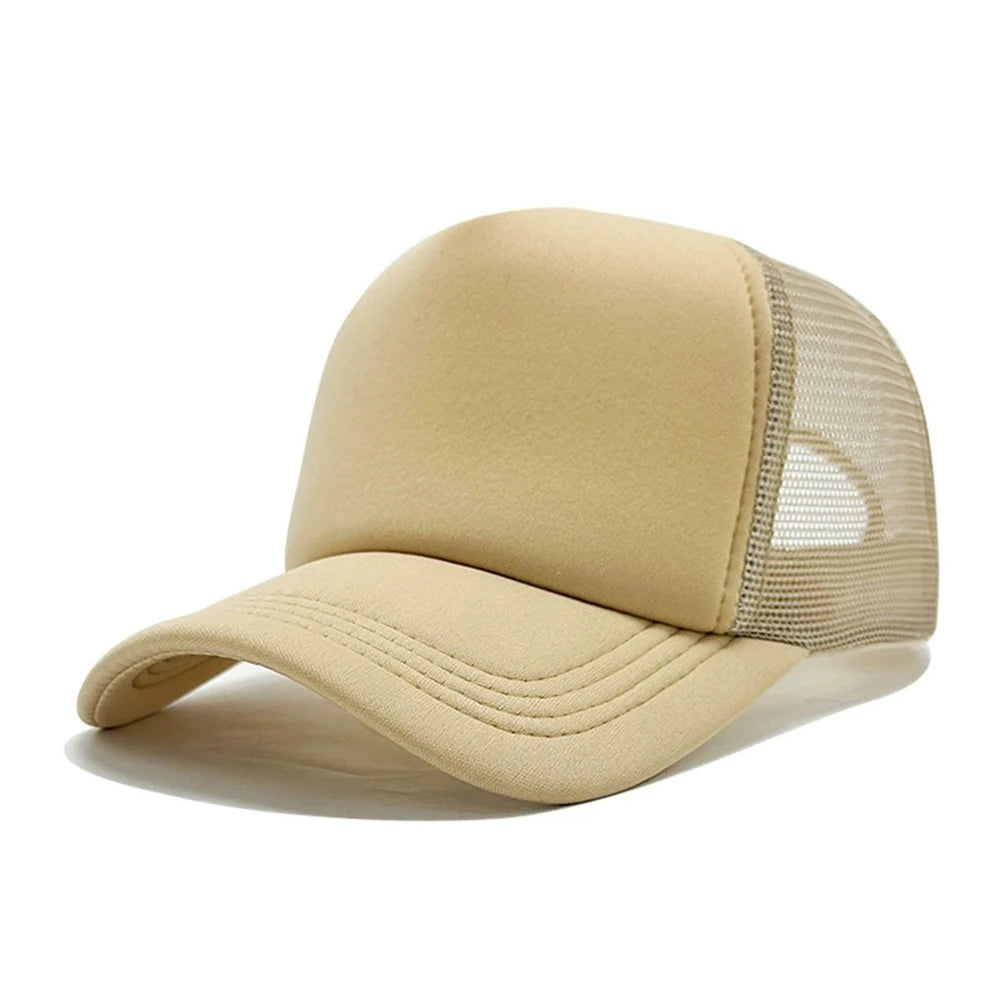 Unisex Cap Casual Plain Mesh Baseball Cap Adjustable Snapback Hats For Women Men Hip Hop Trucker Cap Streetwear Dad Hat