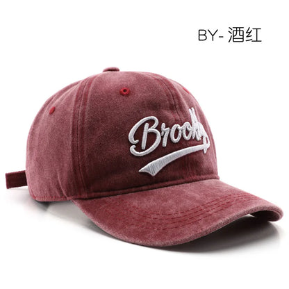 Brooklyn Baseball Caps Embroidery Breathable Retro Style Unisex Comfort Trendy Fashion Summer Hat Sun Protection Curved Brim