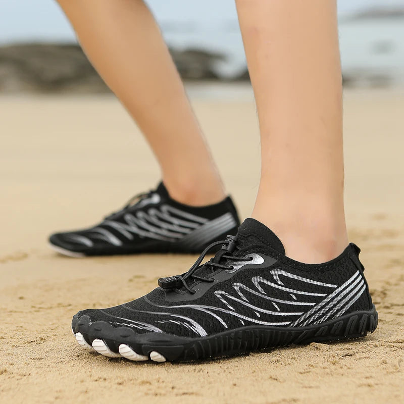 Quick Dry Aqua Shoes for Men Women Breathable Non-slip Water Sneakers Barefoot Soft Sole Wading Footwear for Swimming Beach