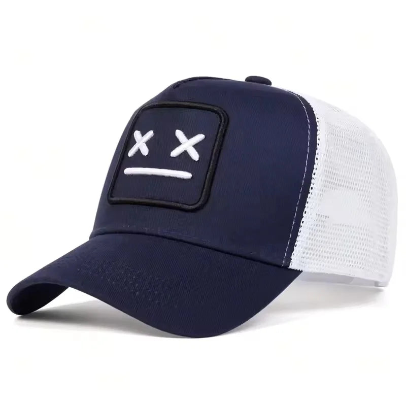 Unisex XX geborduurde baseballpetten met net, verstelbare casual petten, lente- en zomerpetten met zonbescherming voor buiten