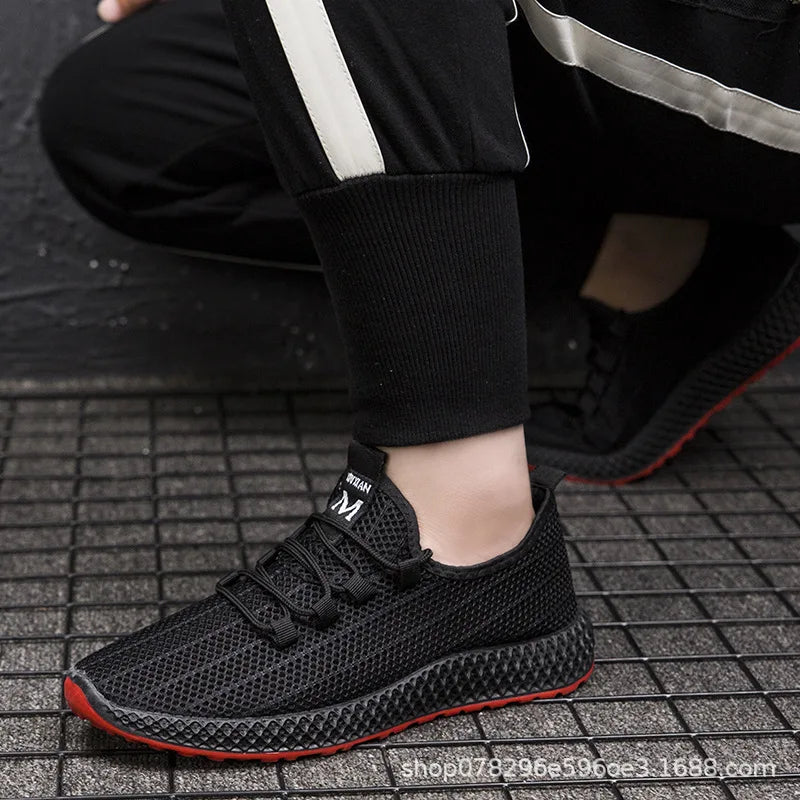 New Men's Casual Sports Shoes Outdoor Thick Bottom Versatile Summer Workwear Trendy Shoes Anti-Slip Wear-Resistant Rubber Sole