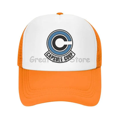 Capsule Corp Κασκέτα μπέιζμπολ με πλέγμα Unisex Καπέλο Trucker Hip-Hop Καπέλο Anime DBZ Dad Hat Ρυθμιζόμενο καπέλο αγώνων Καλοκαιρινά καπέλα Trucker Snapback