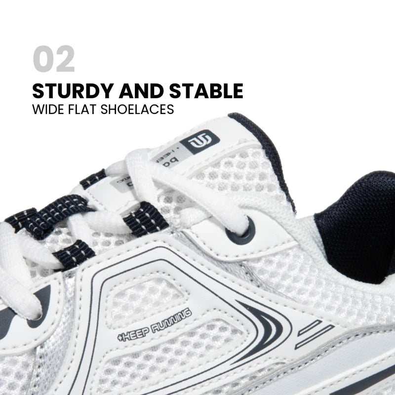 Baasploa Women Sports Shoes Outdoor Lightweight Breathable Jogging Sneakers Female Casual Mesh Anti-slip Lace Up Running Shoes
