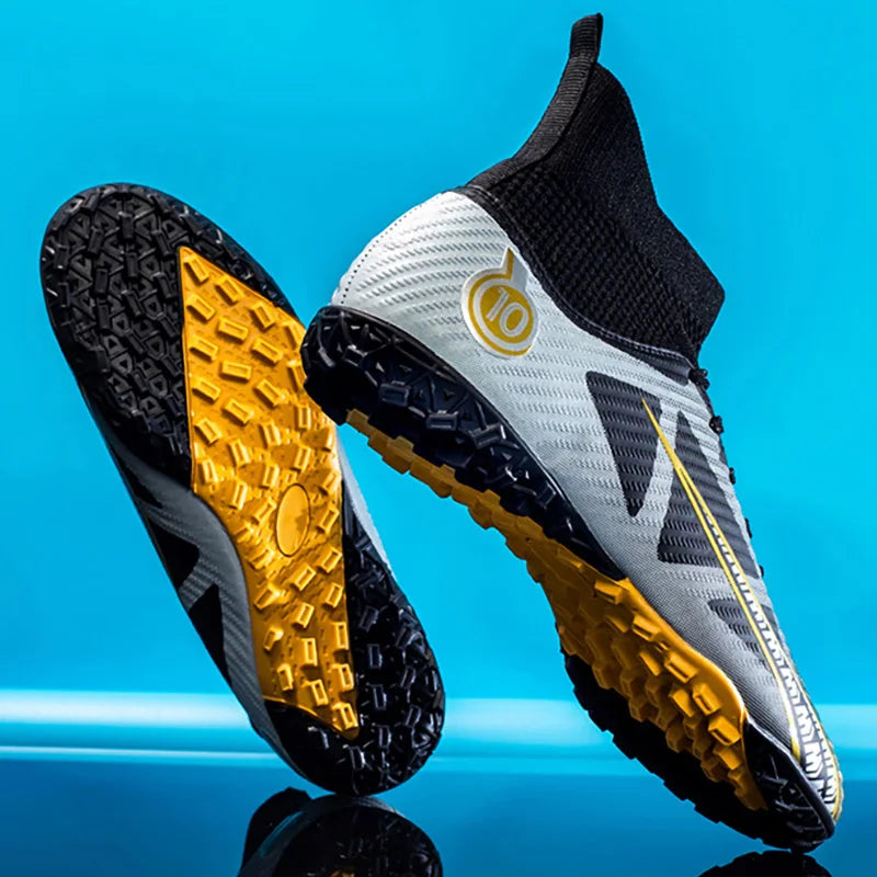 TaoBo grande taille 46 chaussettes à Tube haut chaussures de Football enfant femmes taille 33 34 baskets de Football crampons formation Sport chaussures de gazon à pointes
