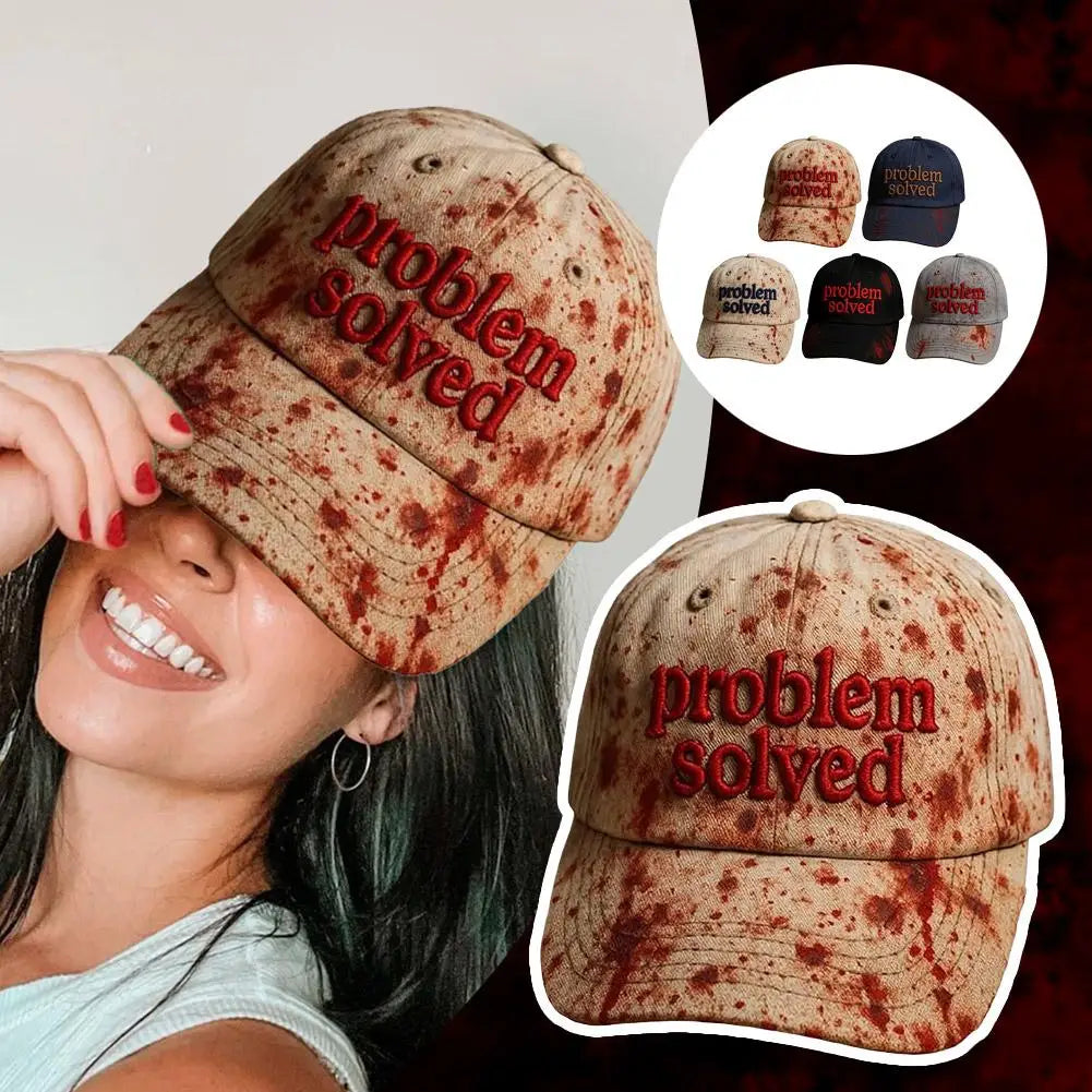 Bloody Baseball Caps for Halloween Parties Women Men Adult Unisex Cap Halloween Horror Bloody Hat Party Caps Funny Bloody Hats