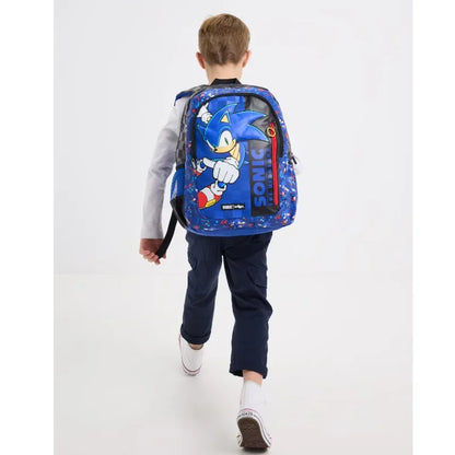 NEW High-quality Original Blue Boy Sonic Children's Backpack Cartoon Stress-relief Bag Hedgehog Anime Stationery Student Gift