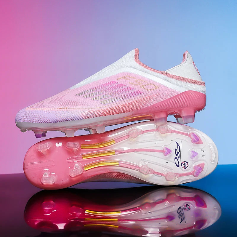 New Men's Football Boots Comfortable Soccer Shoes Match Training Boys Non-Slip Long Spikes Breathable Adult Cleats Outdoor Sport