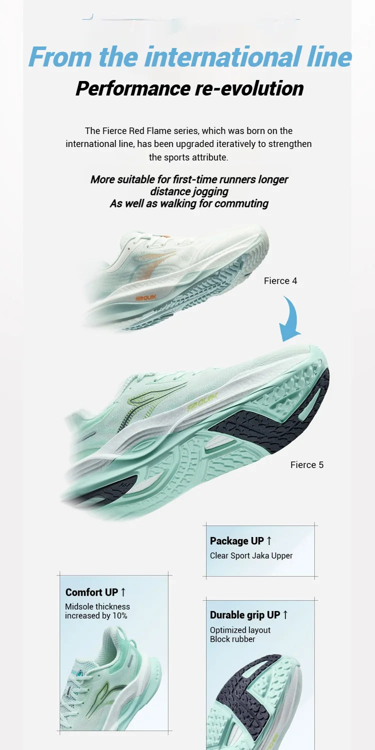361 Degrees Fierce 5 Men Running Shoes New Breathable Shock-Absorber Comfortable Non-Slip Wear-Resistant Male Sneakers 672522218