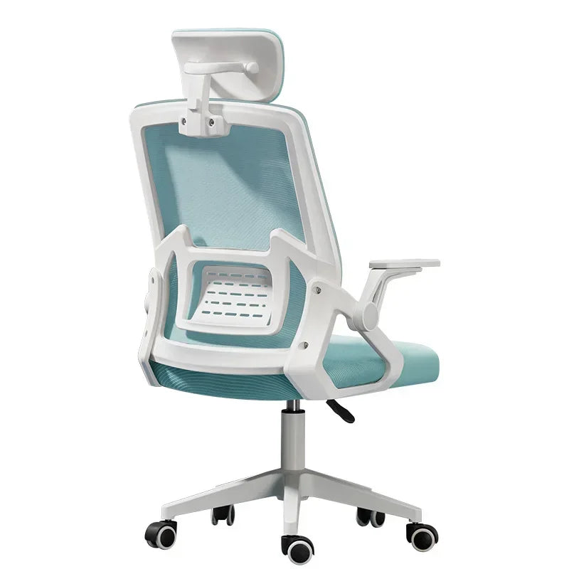 Chaise de jeu ergonomique pour bureau à domicile, confortable, grand soutien lombaire, en maille, idéale pour les petits espaces, chaise d'ordinateur avec siège réglable en hauteur
