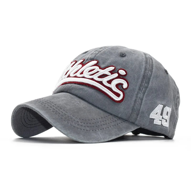 CNTANG Herre-baseballkasket Sommermode Bomuld Bogstavbroderi Hiphop-kasket Snapback Afslappet Udendørs Herre-sportskasket Justerbar