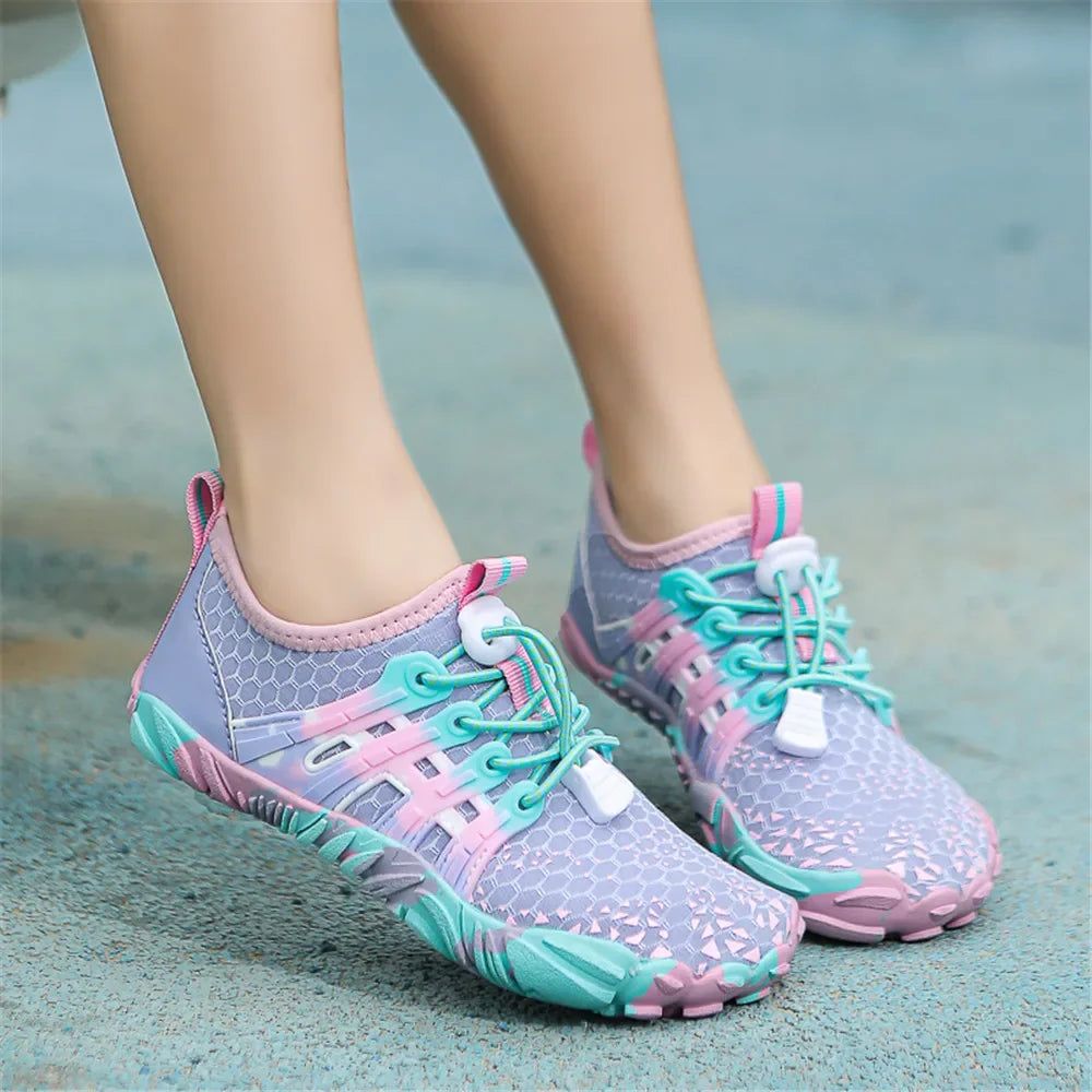 New 12 Colors Water Shoes Kids Summer Beach Five Fingers Barefoot Swimming Aqua Shoes Quick Dry Seaside River Children Sneakers