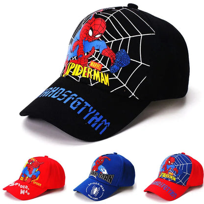 Marvel Anime figurka Spider-Man kreslená baseballová čepice bavlna polyester čepice s kšiltem pro chlapce a dívky čepice a doplňky k hlavě dětský dárek k narozeninám