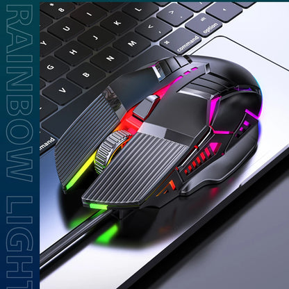 3200DPI Ergonomic Wired Gaming Mouse USB Computer Mouse Gaming RGB Backlit Gamer Mouse 6 Button LED Silent Mice for PC Laptop