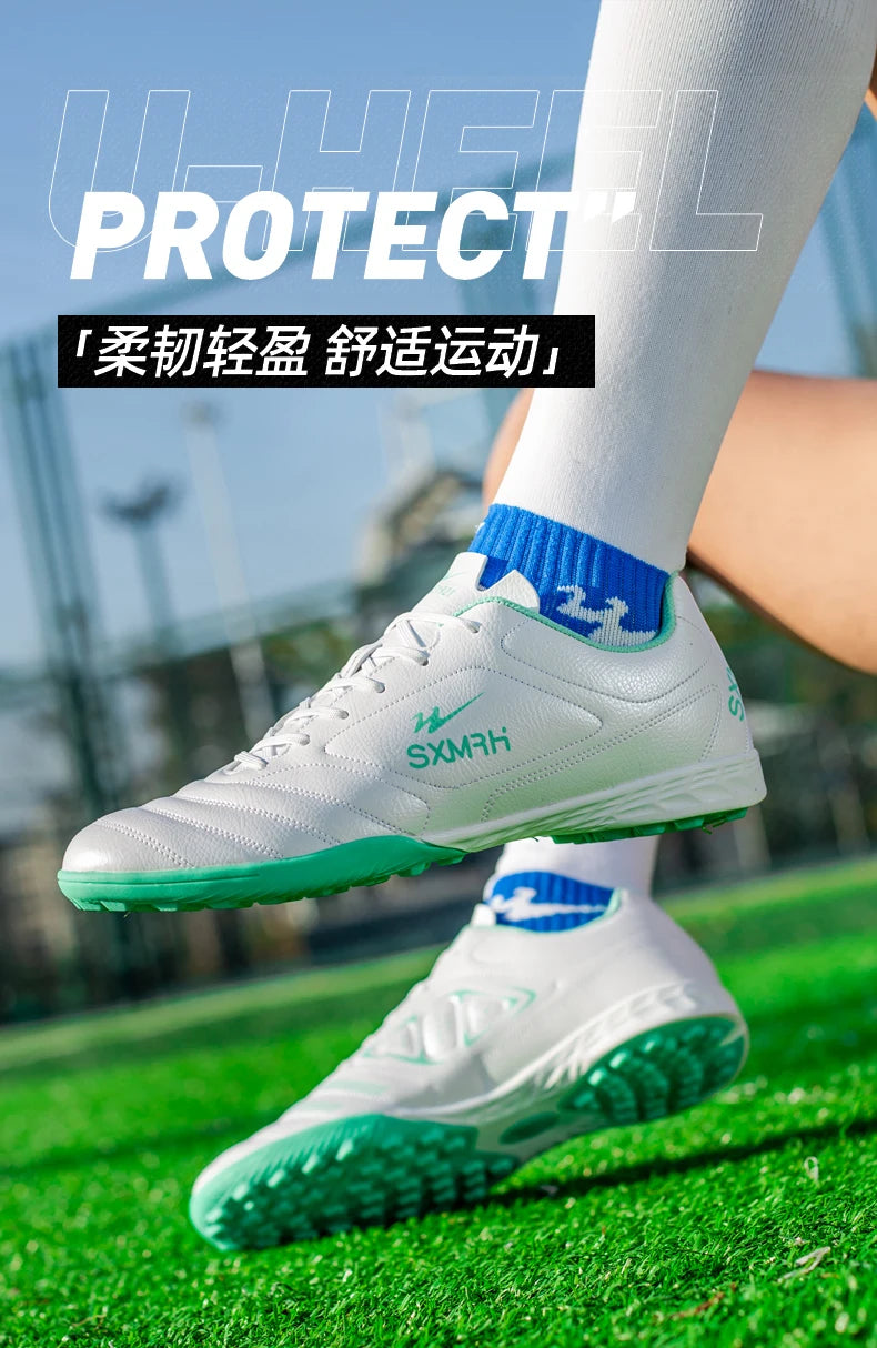 Double Star Herren-Fußballschuhe aus echtem TF-Turf, für Grundschüler, Jugendliche, Erwachsene & Kinder, professionelles Training und