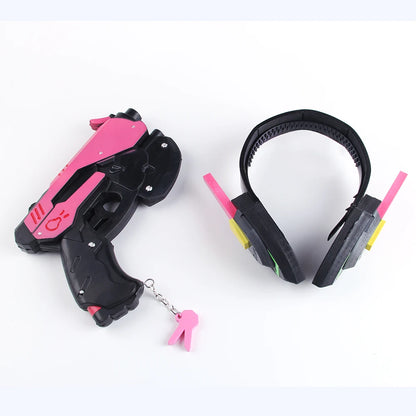 Igra Overwatch D.Va slušalica pištolj Hana Song DVA oružje pištolj cosplay rekviziti za božićne i halloween zabave, igračka i cosplay dodaci