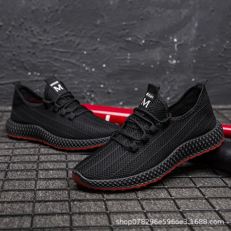 New Men's Casual Sports Shoes Outdoor Thick Bottom Versatile Summer Workwear Trendy Shoes Anti-Slip Wear-Resistant Rubber Sole