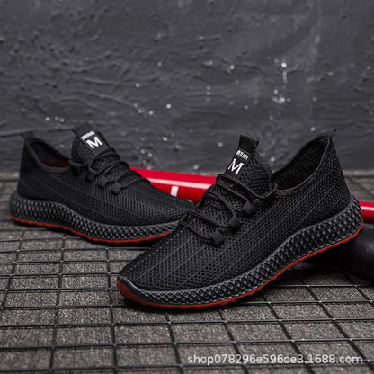 New Men's Casual Sports Shoes Outdoor Thick Bottom Versatile Summer Workwear Trendy Shoes Anti-Slip Wear-Resistant Rubber Sole