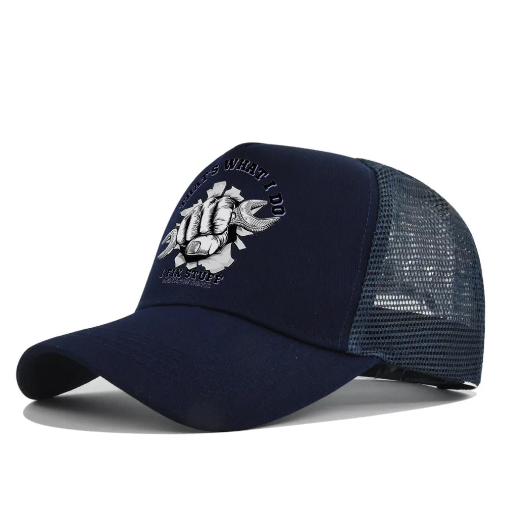 Gorra de béisbol de moda para primavera-verano, de malla estampada y transpirable, con logotipo personalizado para hombres, mujeres y parejas; gorra con visera, casquette.
