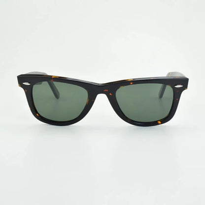 Klassiske solbriller med glaslinser Acetat-solbriller til mænd Y-2140 Design med dobbelt nitte Elegante firkantede UV-solbriller til kvinder