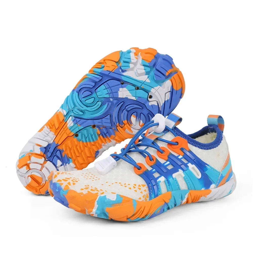 New 12 Colors Water Shoes Kids Summer Beach Five Fingers Barefoot Swimming Aqua Shoes Quick Dry Seaside River Children Sneakers