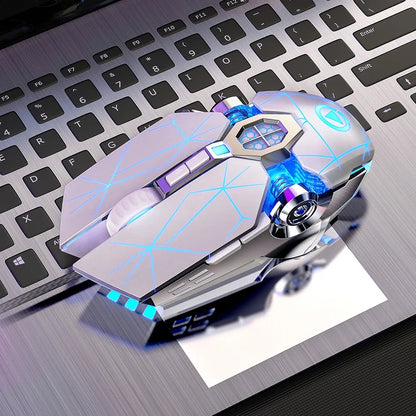 Neue professionelle Gaming-Maus 3200dpi 7 Tasten, hintergrundbeleuchtete Computermaus mit Makro-Unterstützung, mechanische kabelgebundene Silent-Maus