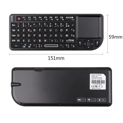 A8 Mini Wireless Keyboard 2.4G RF Backlit Touchpad Russian English Keyboard For MacBook iPad PC Tablet USB Rechargeable Air Mouse