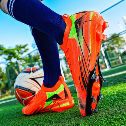 Chaussures de Football professionnelles à fond FG pour hommes, chaussures d'entraînement confortables et durables pour adultes, chaussures de Football à lacets pour adolescents