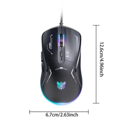 ONIKUMA G55 Mechanical Gaming Keyboard 61 Keys Layout RGB Customized Wired Colorful LED Backlit Keyboard for Compute Laptop PC