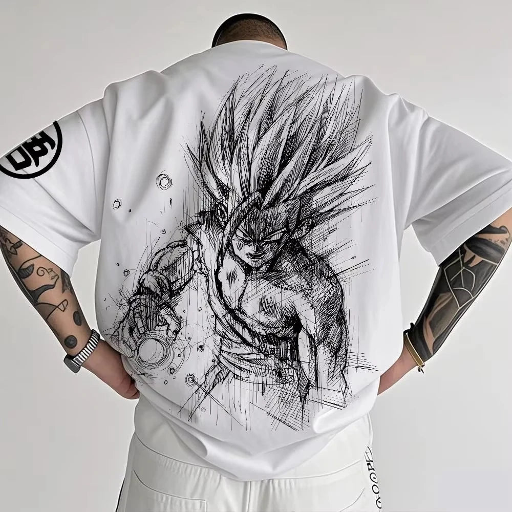 Dragon Ball Z Themed T-Shirt - Pure Cotton, Breathable & Elastic _ Comfortable & Stylish _ Great for Anime Fans Summer T Shirt