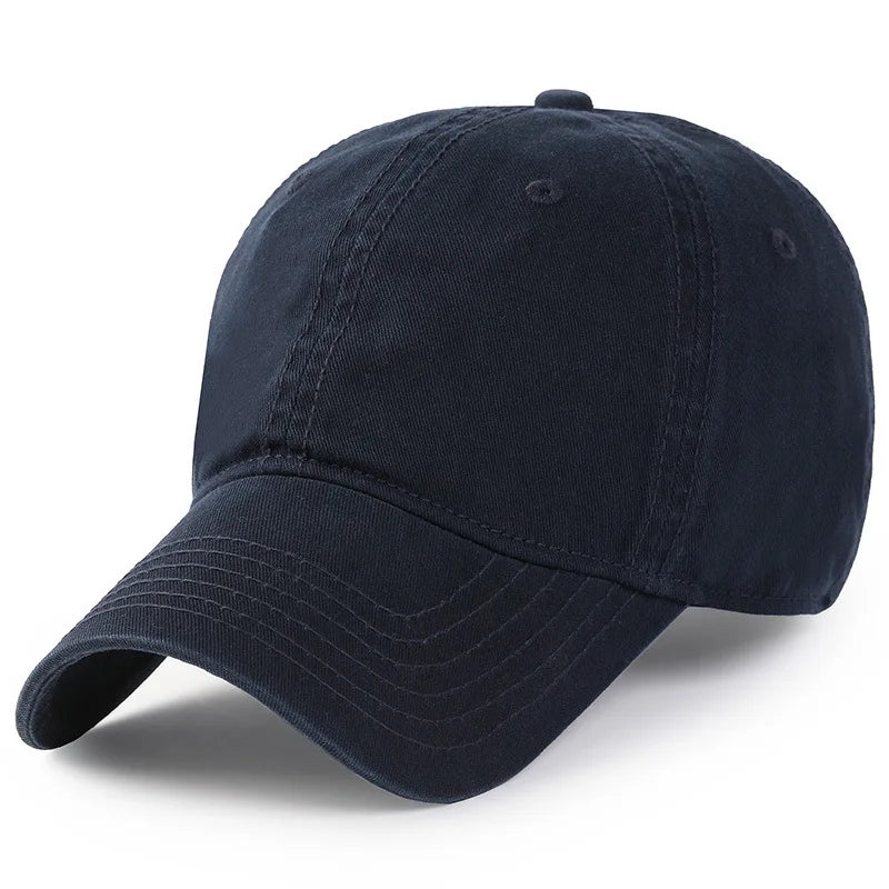 Męska i damska czapka oversize w rozmiarze XXL 100% bawełniana czapka baseballowa, duża czapka baseballowa dla osób o dużych głowach 56-63cm(23.5"-25.5”), regulowana czapka typu „dad cap” bez nadruku
