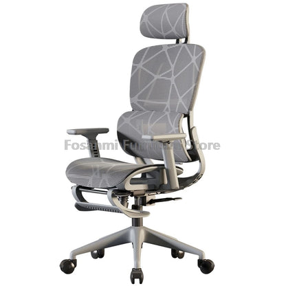 Atmungsaktiver Mesh-Computer-Bürostuhl mit Armlehnen und Lendenwirbelstütze, verstellbarer ergonomischer Schreibtischstuhl für Zuhause und Gaming mit Kopfstütze