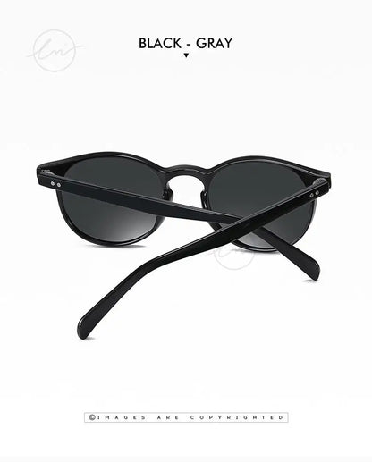 LM Retro runde solbriller til kvinder og mænd, ultralette TR90, polariserede, unisex, kørselsbriller, vintage solbriller, UV400, Gafas De Sol