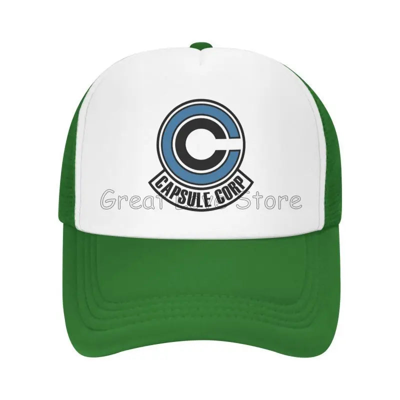Capsule Corp Κασκέτα μπέιζμπολ με πλέγμα Unisex Καπέλο Trucker Hip-Hop Καπέλο Anime DBZ Dad Hat Ρυθμιζόμενο καπέλο αγώνων Καλοκαιρινά καπέλα Trucker Snapback